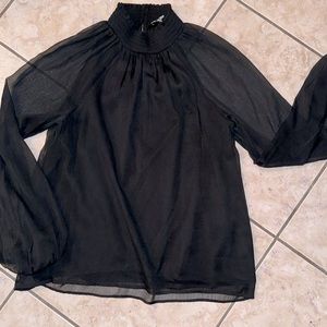 Black Mesh Long Sleeve